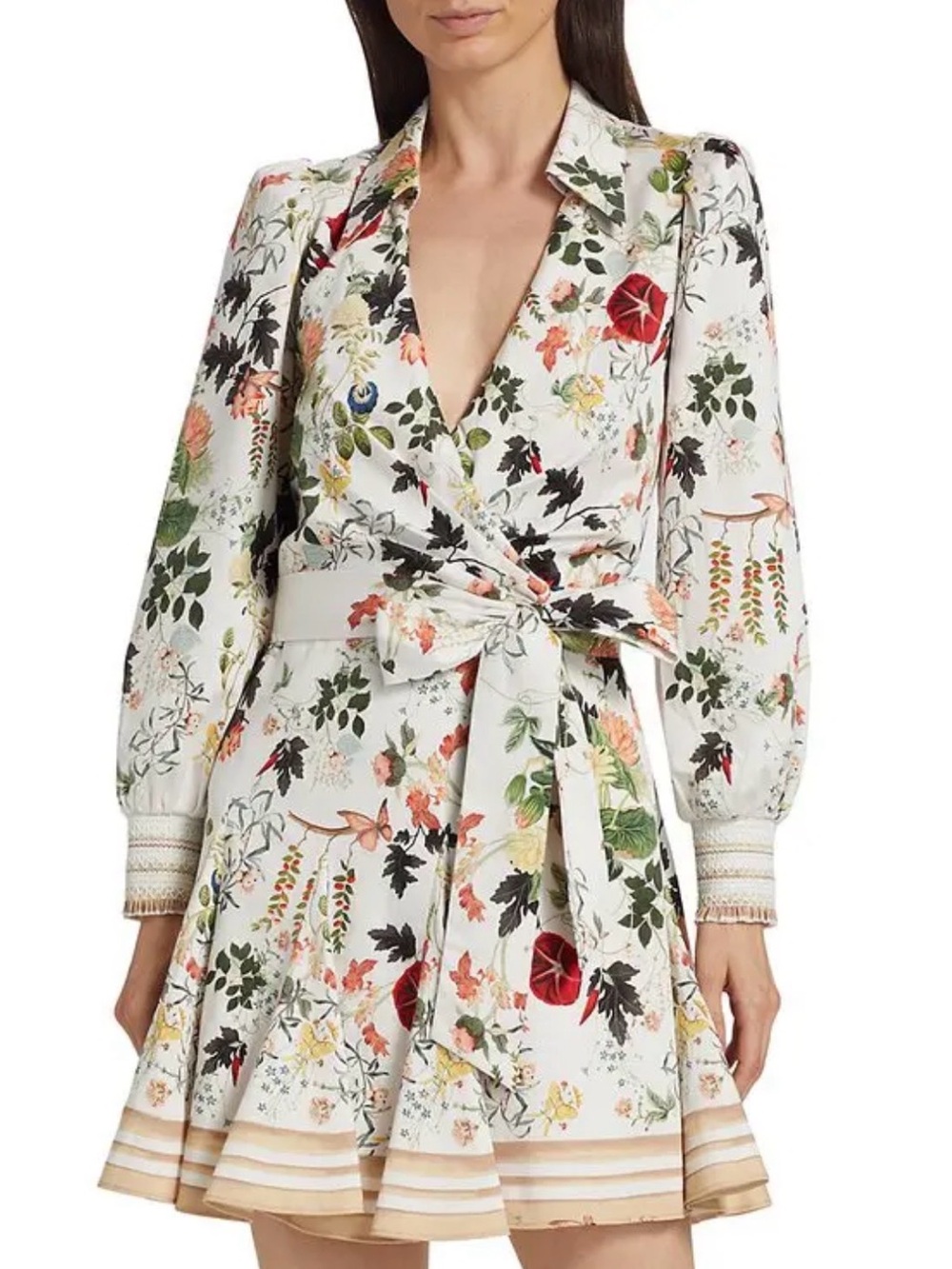 Alice + Olivia Alisa Wrap Godet Shirtdress